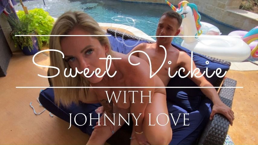 Sweet Vickie fucks the pool boy