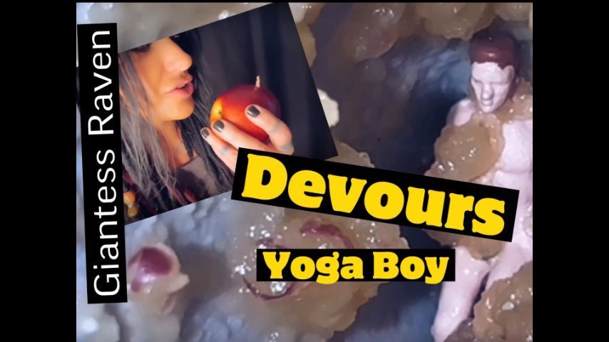 GIANTESS RAVEN DEVOURS YOGA BOY