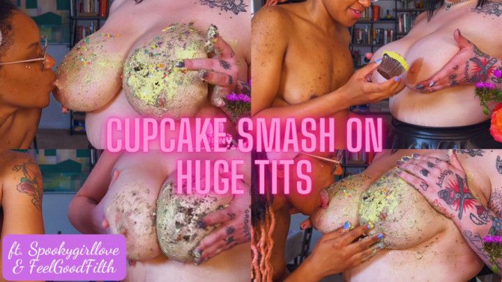Cupcake Smash on Huge Tits