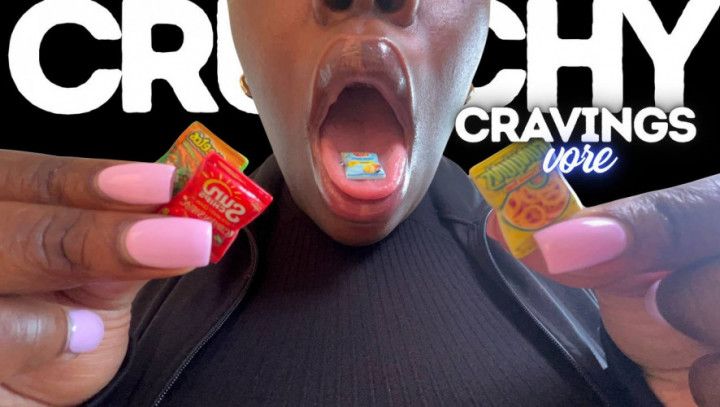 Crunchy Vore Cravings: Giantess Devours Tiny Treats