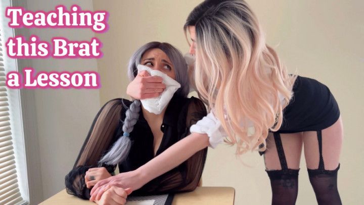 OTM Cloth Gagging Bratty School Girl