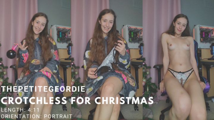 Crotchless panties for Christmas