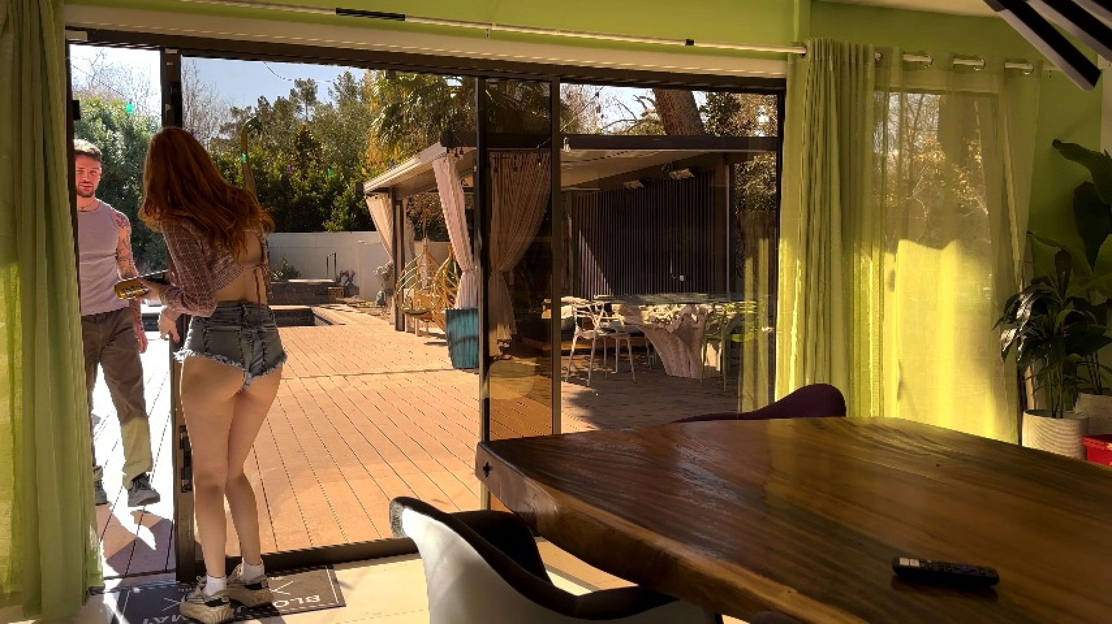 I snuck him inside to fuck me real quick