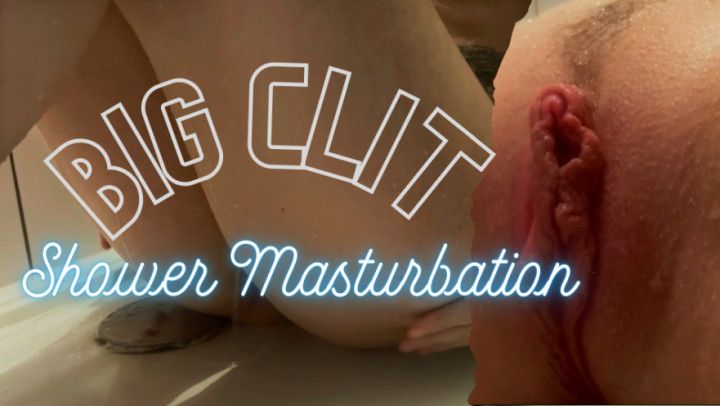 Big clit masturbation - underneath the shower - Trixie Fox