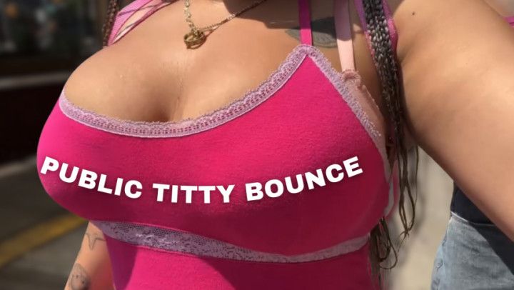 Walking around with my big bouncing tits