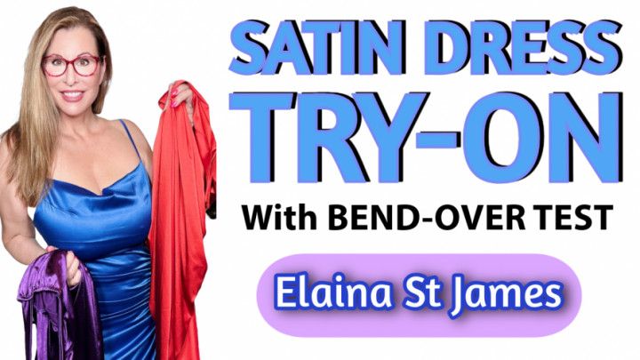 Satin Dress Try-On with Bend Over Test