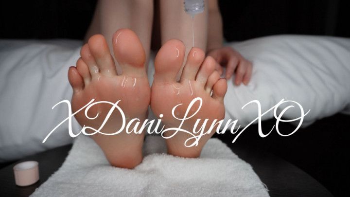 Oiled Up Feet Close-Up