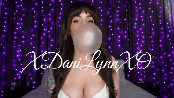 Dani Blows Bubble Gum Bubbles