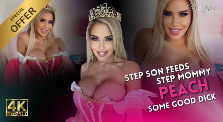 step-son feeds step-mommy peach some good dick