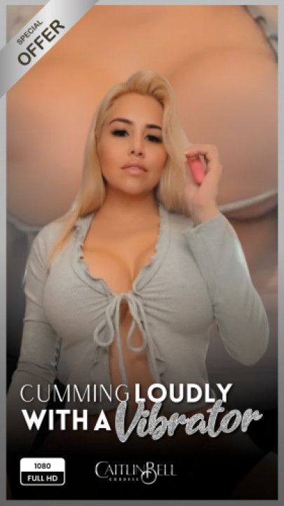 Cumming loudly with a vibrator