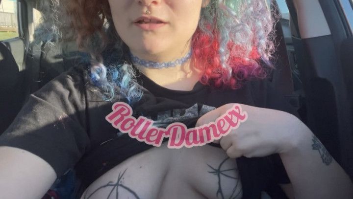 touching my pussy in my car