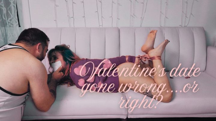Valentine's date ends with hog tie and tape