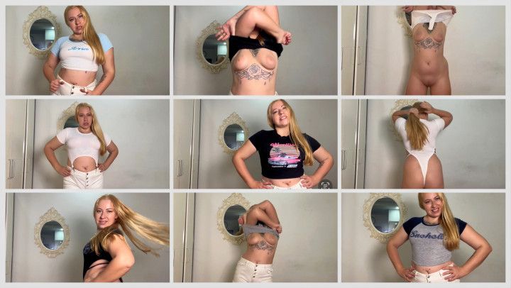 TryOnHaul Clothes/Flash Pussy and boobs/Striptease