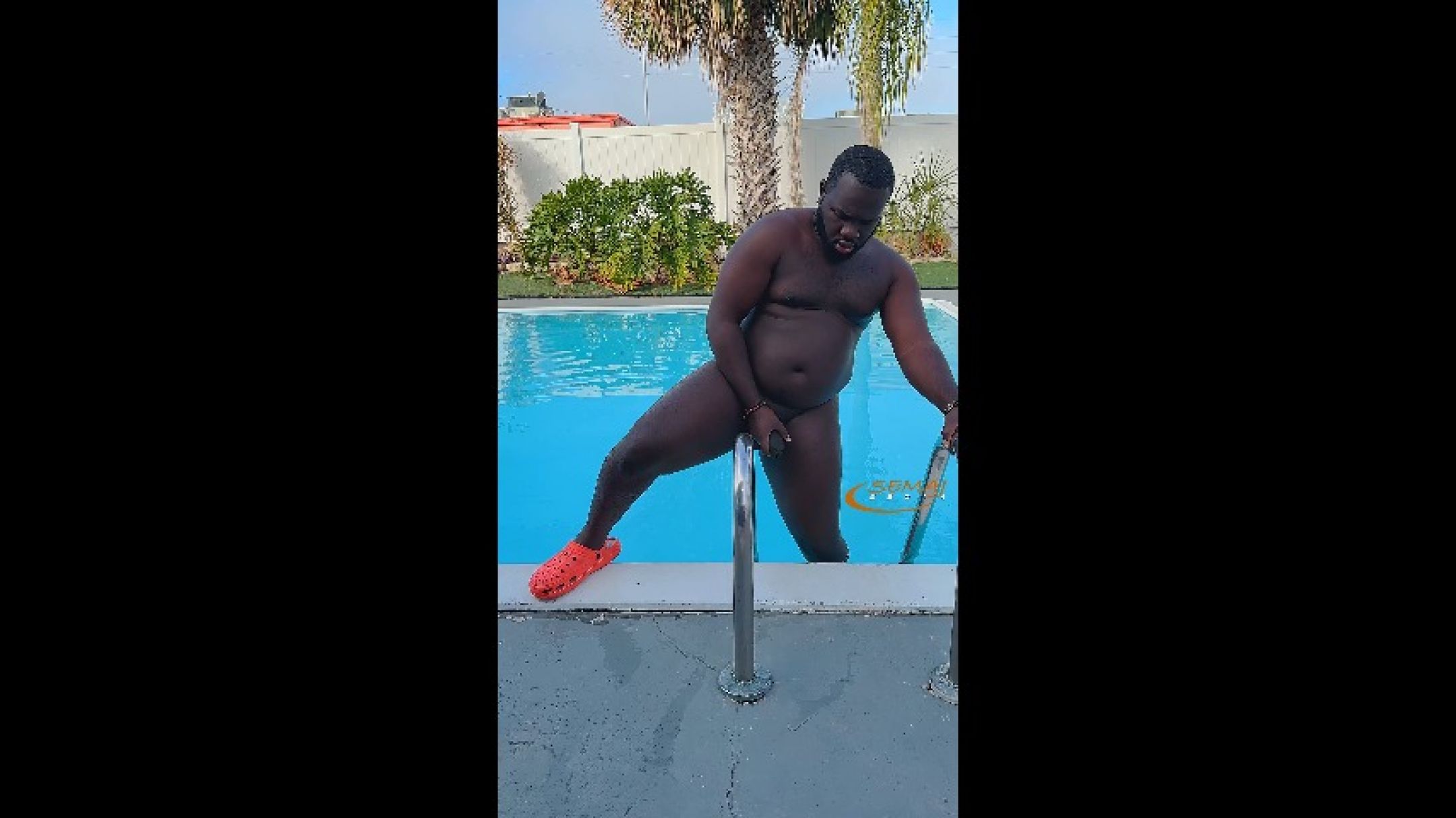 Semaj Morning Stretch In Tampa Pool