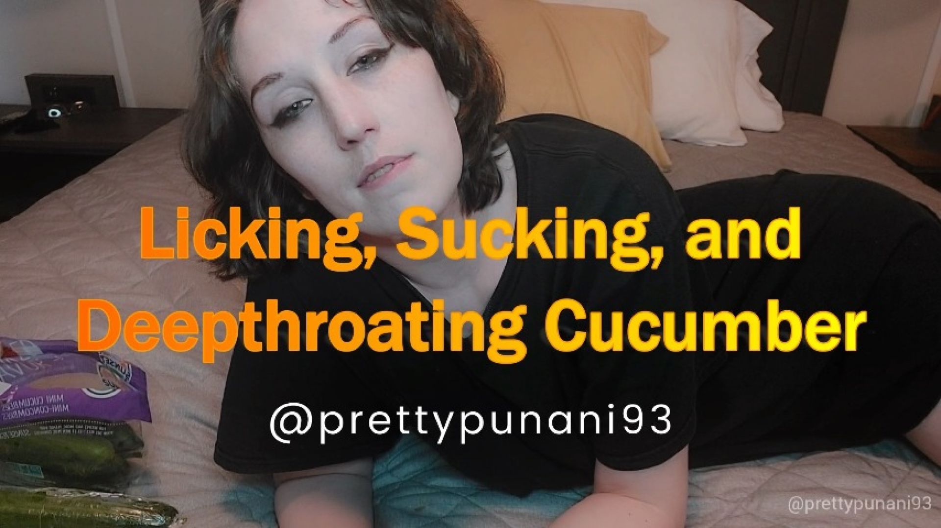 Licking, Sucking, and Deepthroating Cucumber
