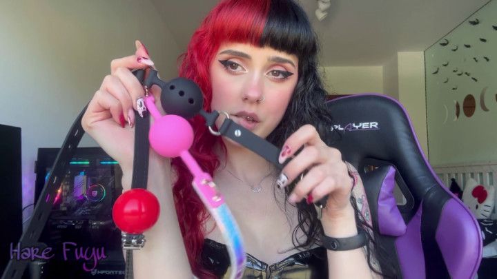 Gag test with ballgags