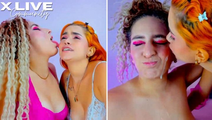 Friends Spit Each Other Face