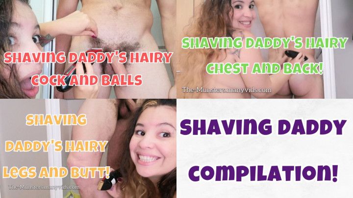 Shaving After 4 Months: step-Daddy's Whole Body Compilation