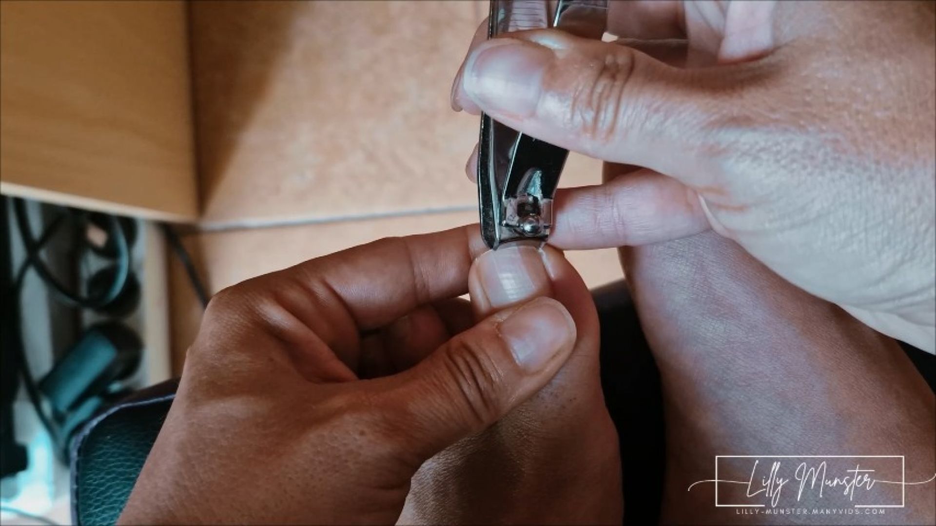 Close Up Toenail Clipping Foot Fetish