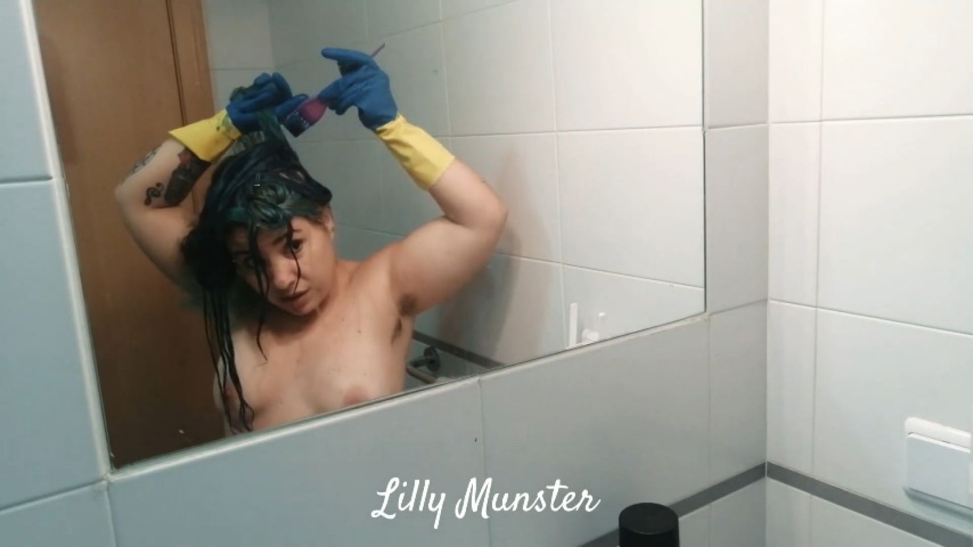 Hairy And Topless, Dyeing My Hair Blue