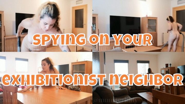 Voyeur Cam: Exhibitionist Housewife Cleans Naked