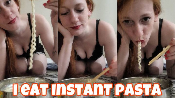 I eat instant pasta