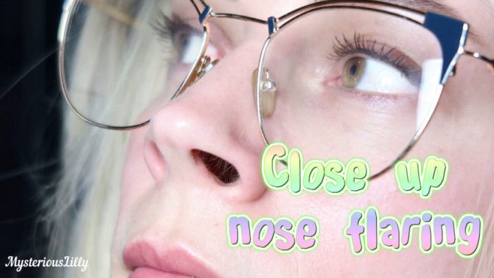 Close up nose flaring by Mysterious Lilly nostrils nose play