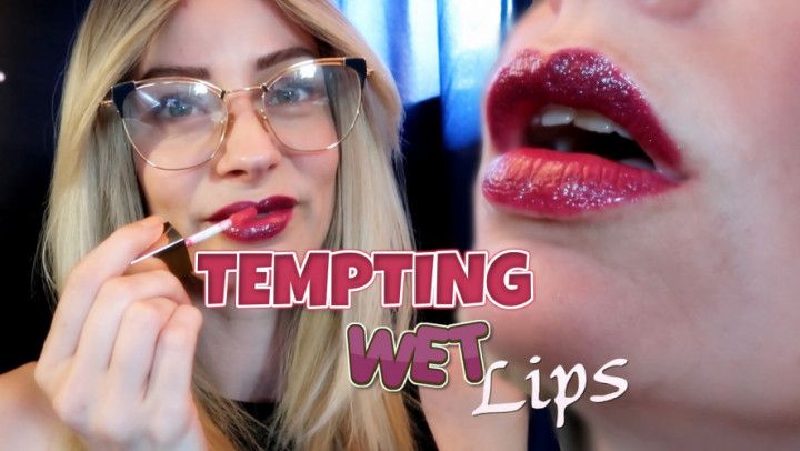 Tempting wet lips by Mysterious lilly lip fetish duck lips