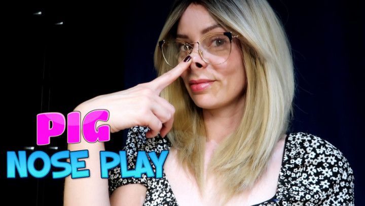 Pig nose play by Mysterious Lilly nose fetish