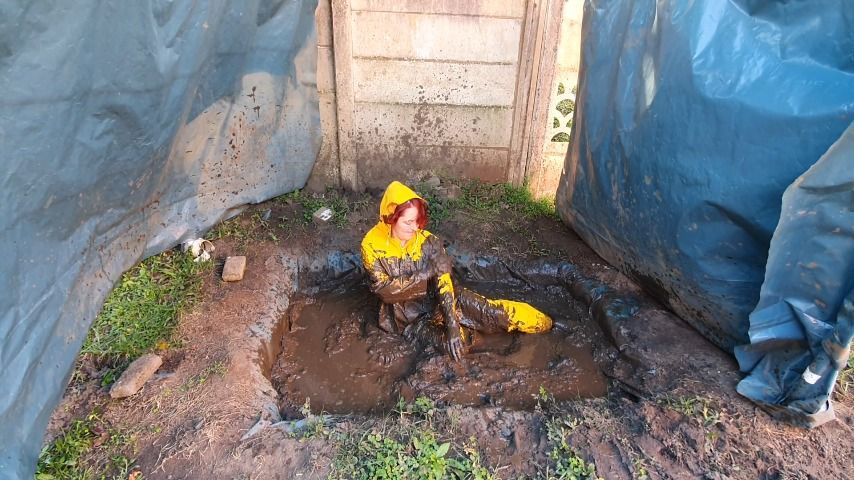 Muddy rainwear