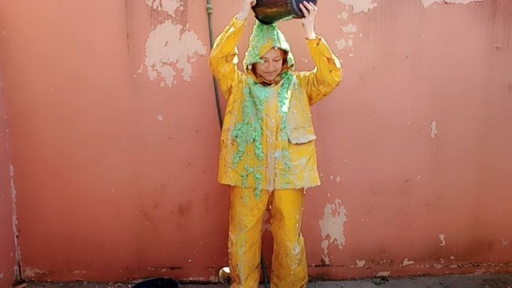 Slimey rainwear and clean up