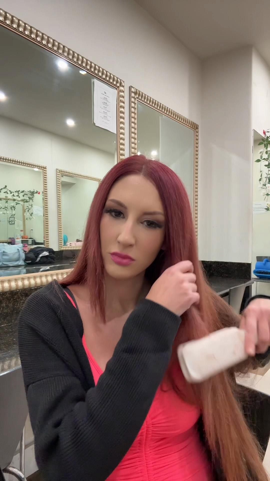 Getting ready at the club and having a little snack