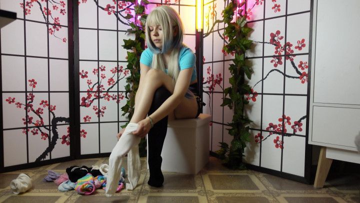 SFW Trying on Stockings Part 8