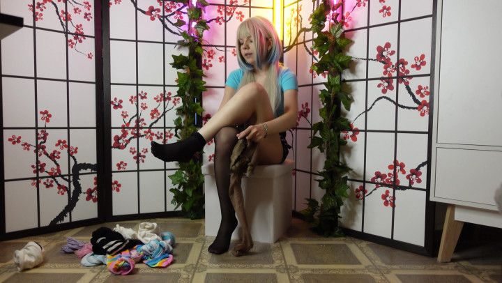 SFW Trying on Stockings Part 9