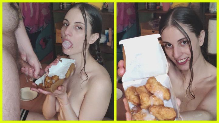 Throated for Huge CumSauce Load on Nuggets; Delicious Jizz