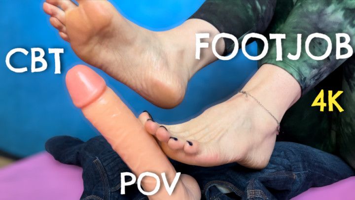 CBT Footjob POV See My Feet in 4K