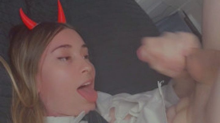 Power Deep throat, anal and self facial. Chainsawman cosplay