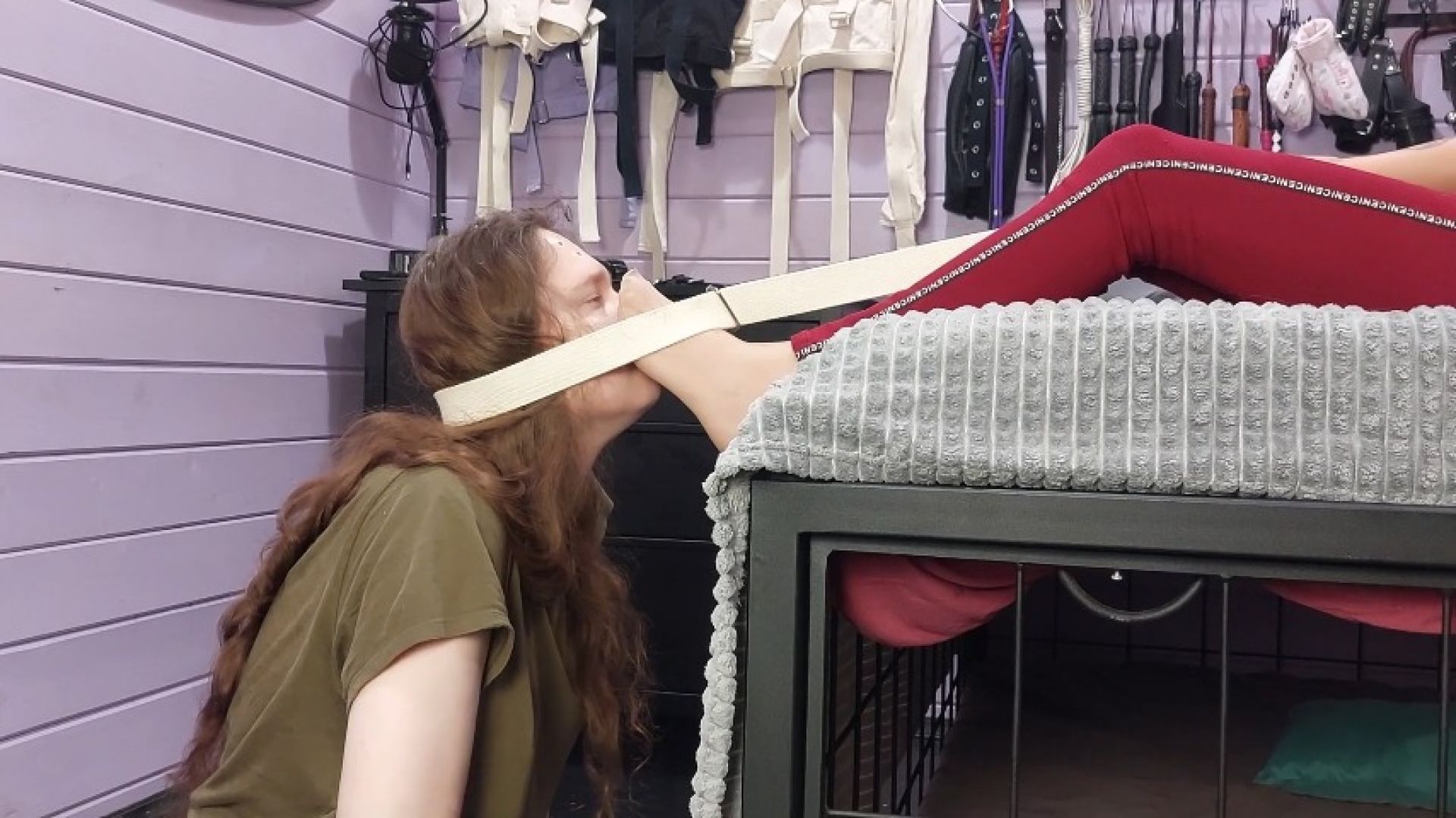 Footbitch training with smelly nylon socks