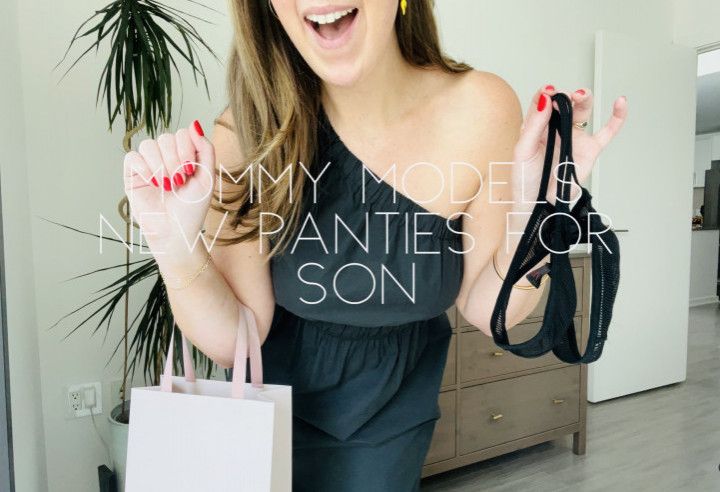 Step-Mom models new panties for step-son