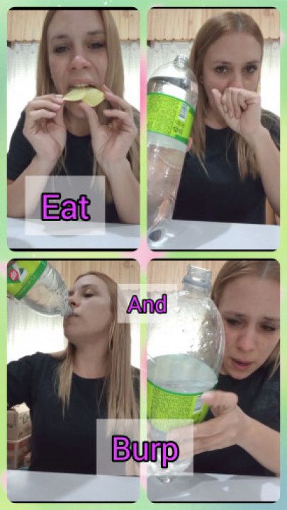 Burping while drinking and eating