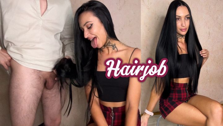 Dark brunette and HairJob