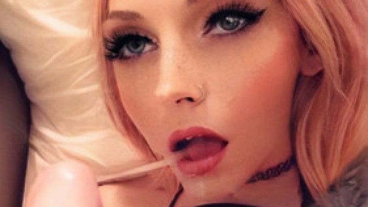 Slut gets hard from anal and swallow cum