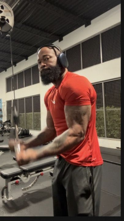 Late night workout with James hardon