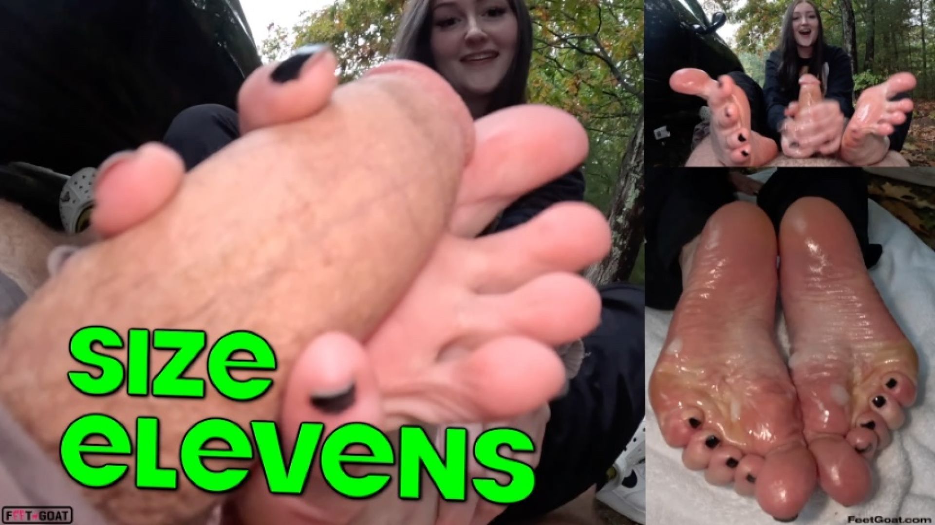 Becca Foxx gave me a footjob in the woods