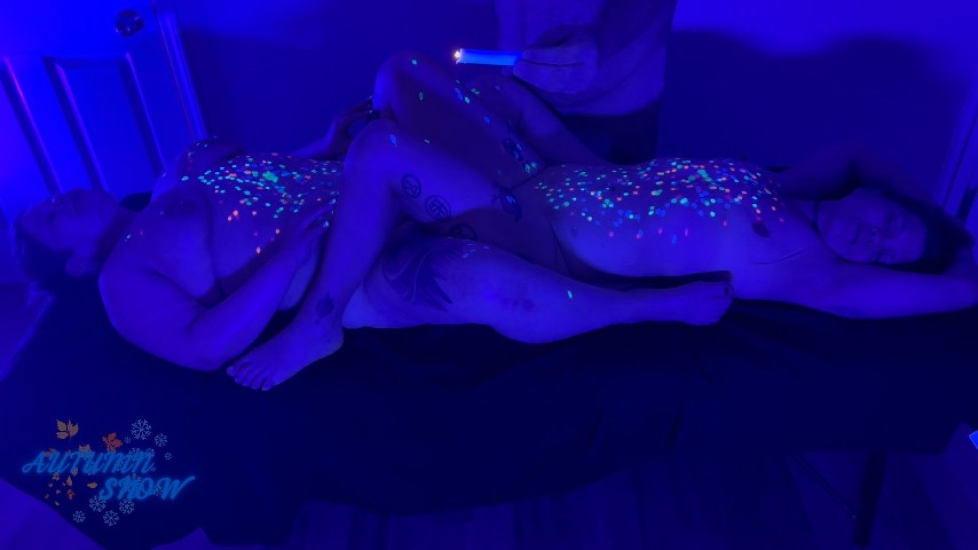 Autumn and Lucy Get Dripped together Hot Wax Play 002