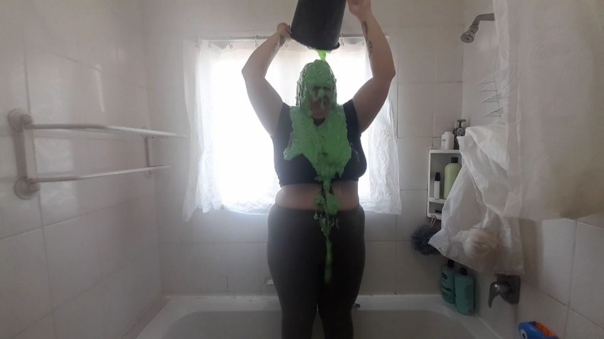 Crop top and tights gunge session