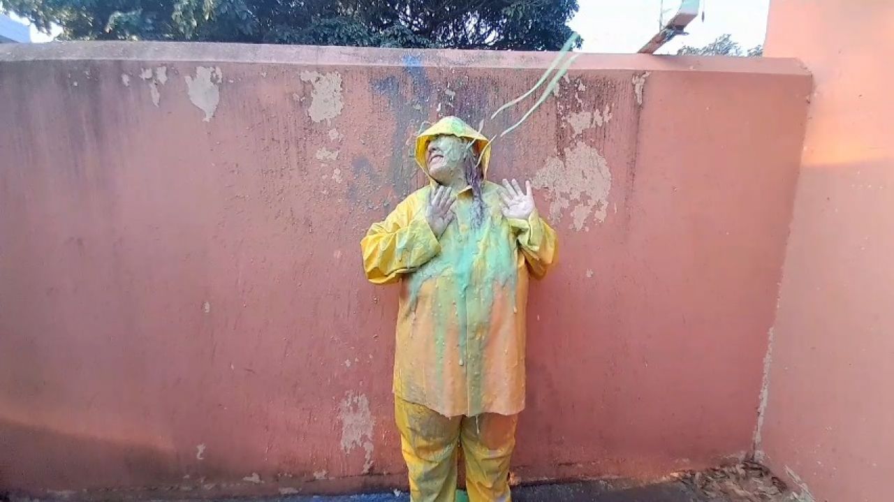 Gunge Blaster fun in my rainwear