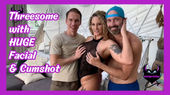 MFM THREESOME With FACIAL and CUMSHOT ON MY ASS