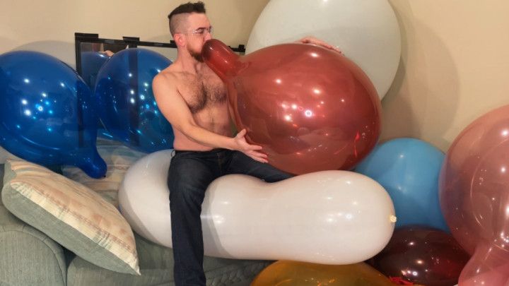 Jeans &amp; Underwear Balloon Bust &amp; Cum Sesh Male Looner Porn