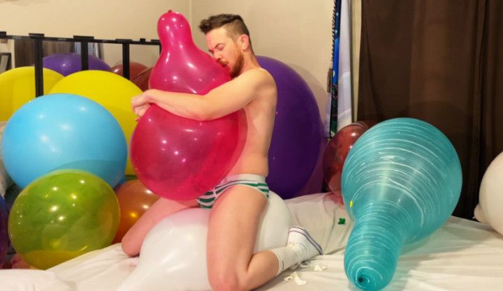 White Chucks Balloon Bust Looner Cam Man Balloon Fetish Sesh